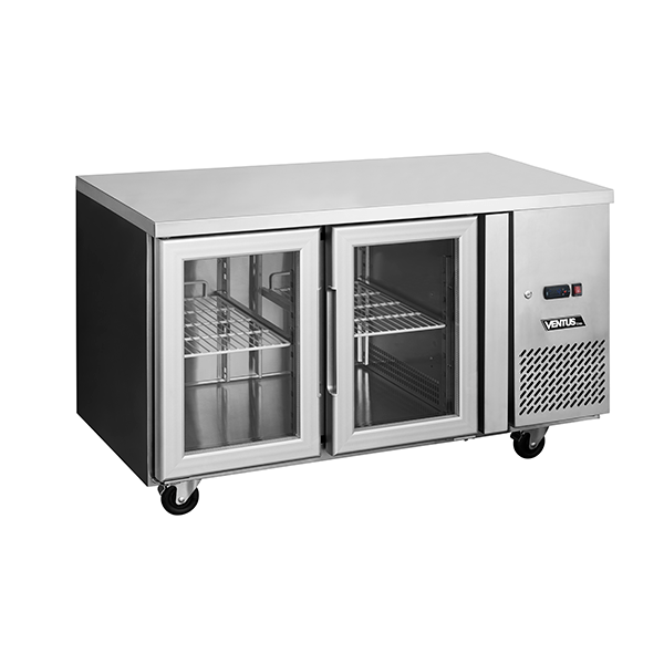 Mesón Refrigerado Puertas de Vidrio 280 Litros VMR2PS280V